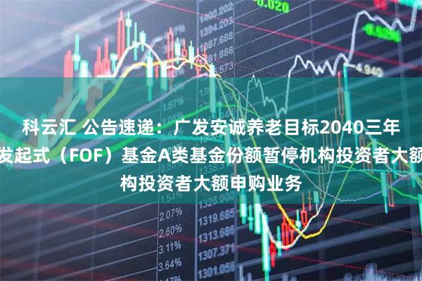 科云汇 公告速递:广发安诚养老目标2040三年持有混合发起式(FOF)基金A类基金份额暂停机构投资者大额申购业务