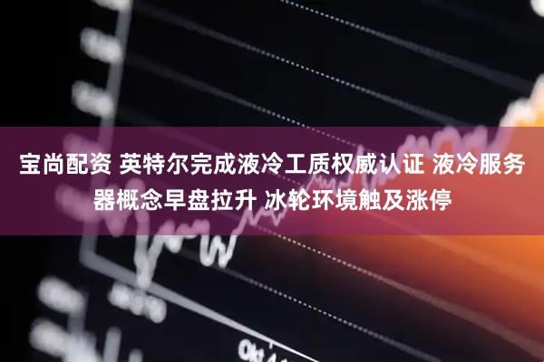 宝尚配资 英特尔完成液冷工质权威认证 液冷服务器概念早盘拉升 冰轮环境触及涨停